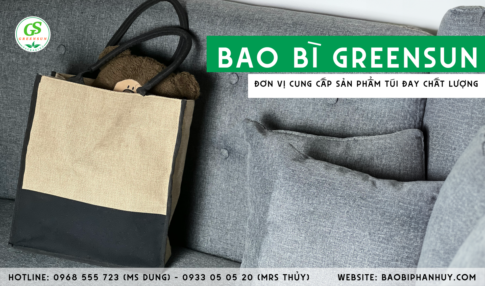 C&ocirc;ng ty bao b&igrave; greensun sản xuất t&uacute;i linen t&uacute;i bố hồ ch&iacute; minh