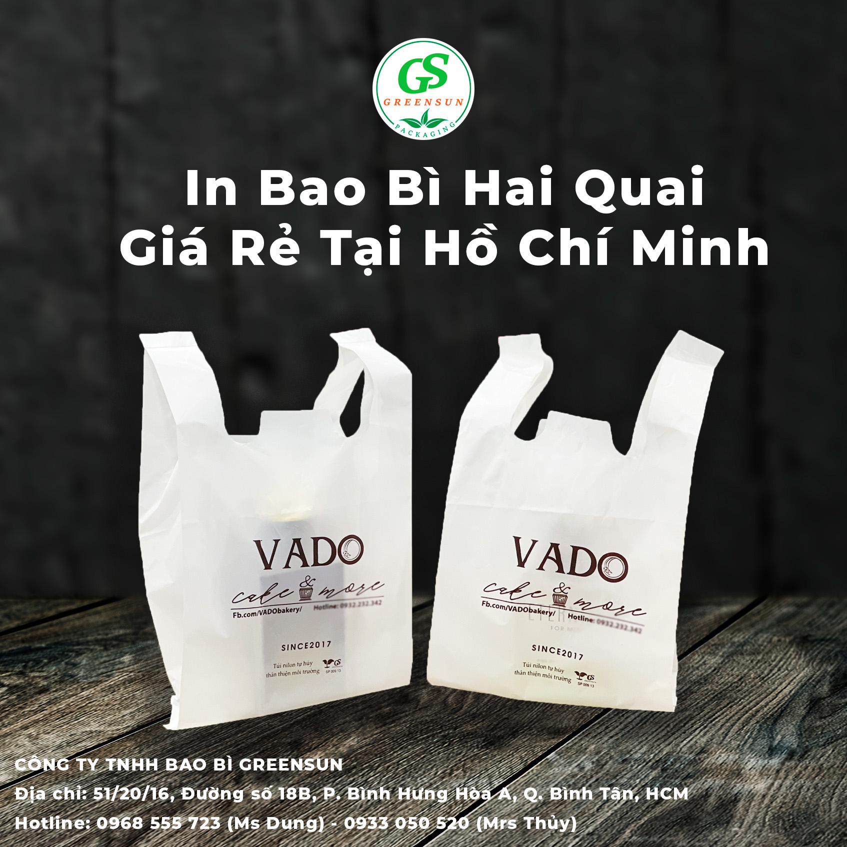 túi hai quai tự hủy giá tốt hồ chí minh