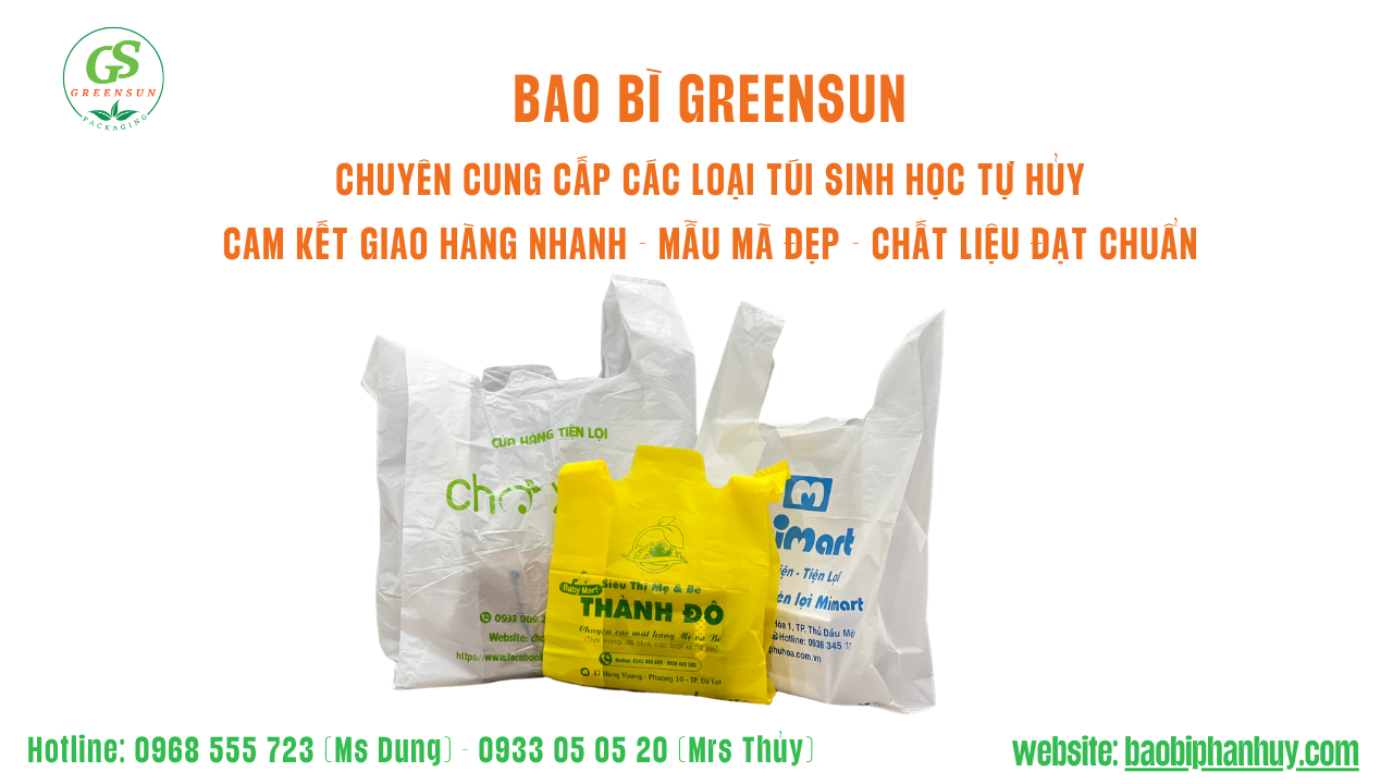 Túi tự hủy sinh học đẹp uy tín giá tốt dành cho doanh nghiệp