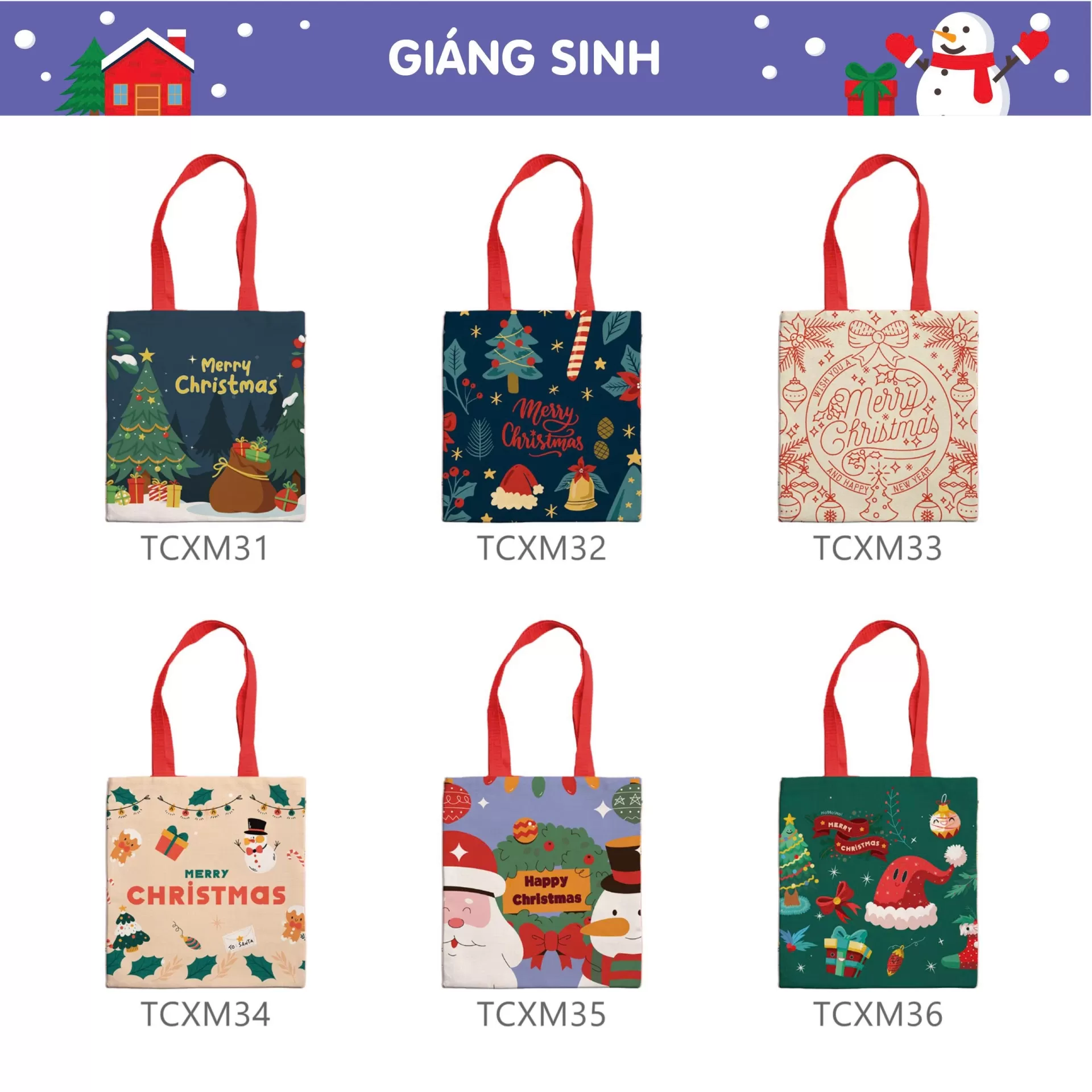 t&uacute;i vải đay lễ gi&aacute;ng sinh 4