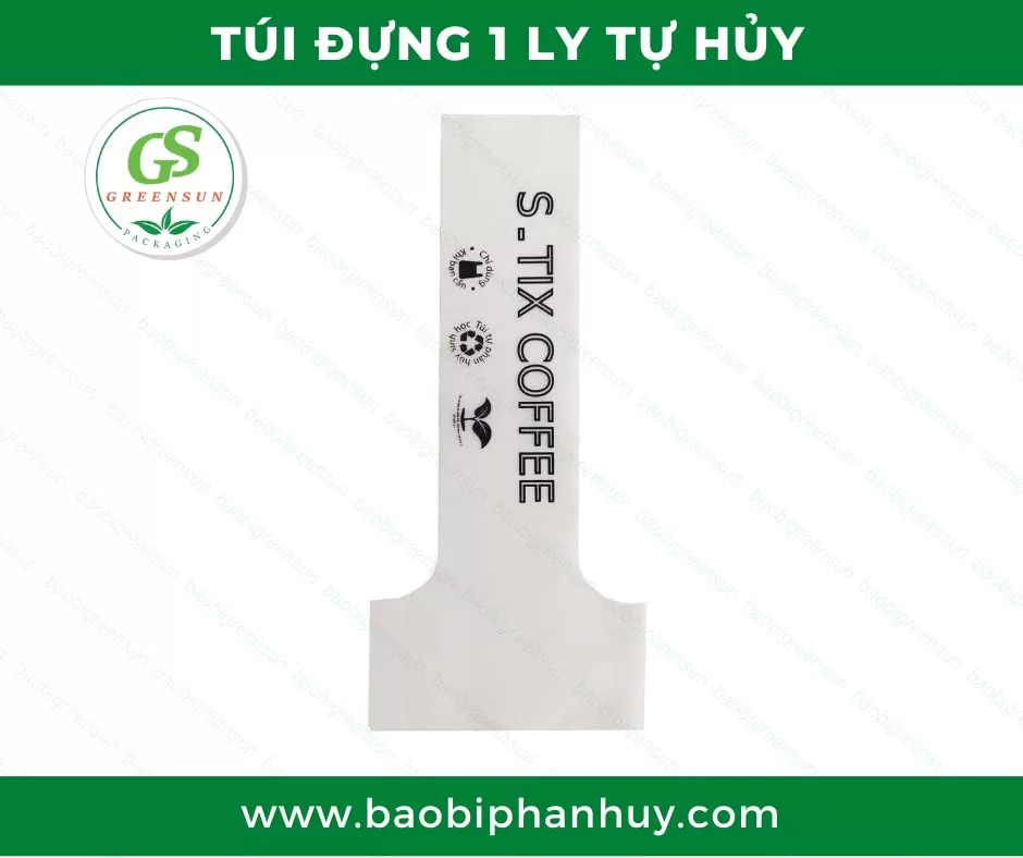 Túi chữ T - Túi đựng ly tự hủy sinh học thương hiệu Greensun chất lượng, giá rẻ