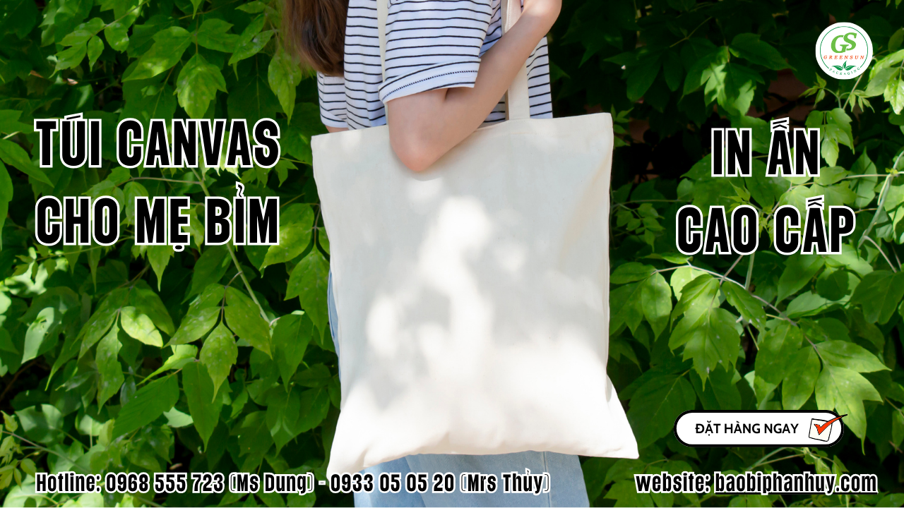 túi canvas giá rẻ in ấn chất lượng cho doanh nghiệp sức khỏe