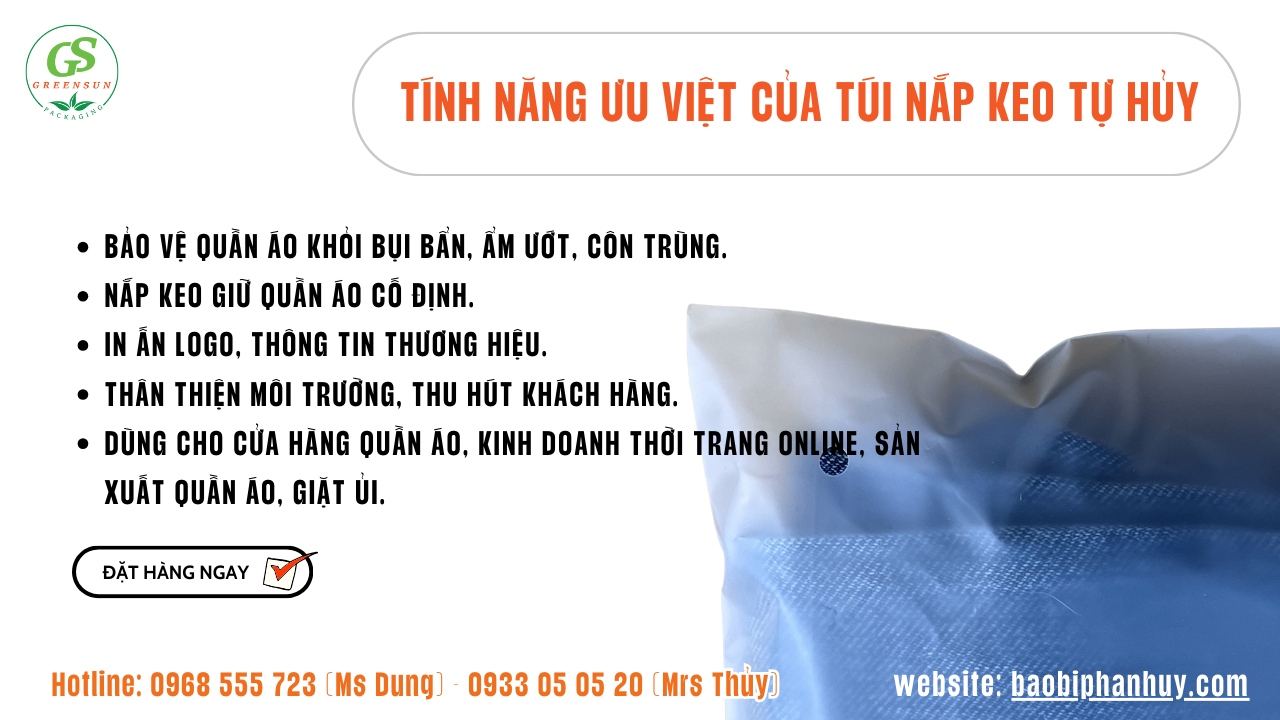 xưởng túi nắp keo sinh học cho shop thời trang in ấn chất lượng