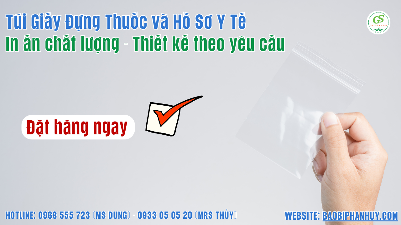 Túi zipper đựng thuốc tự hủy sinh học hồ chí minh và hà nội