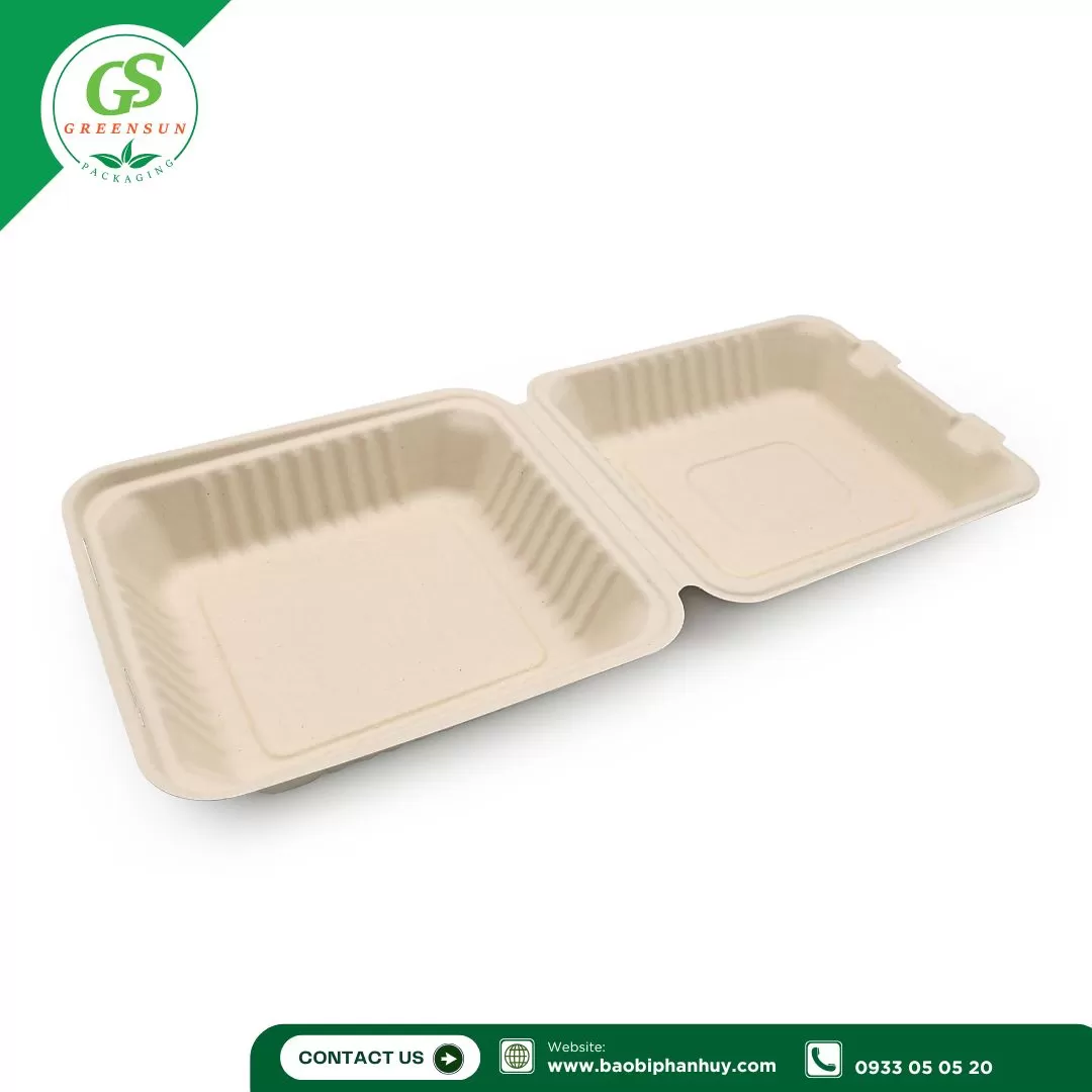 Hộp Bã Mía Vuông Size Lớn