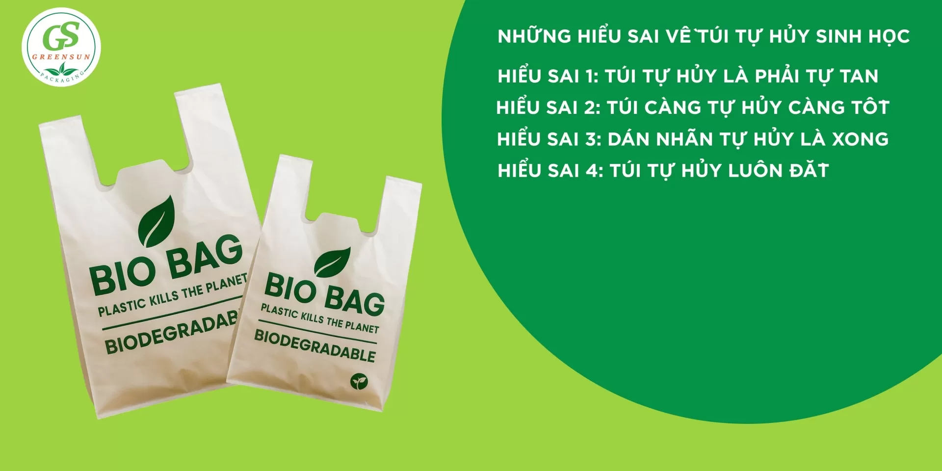 hiểu sai về t&uacute;i tự hủy sinh học