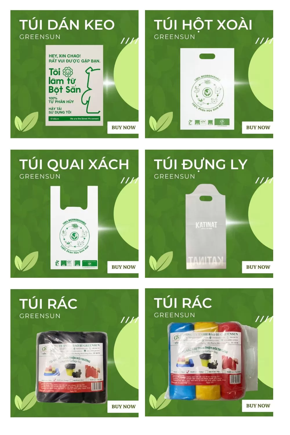 túi phân hủy sinh học