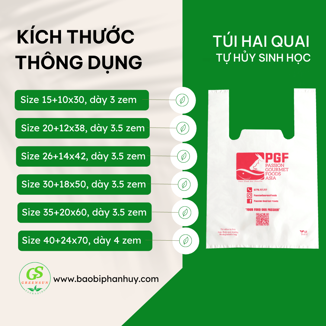 Greensun là địa chỉ cung cấp túi tự hủy sinh học, bao bì tự hủy uy tín, chất lượng tại Quảng Ngãi