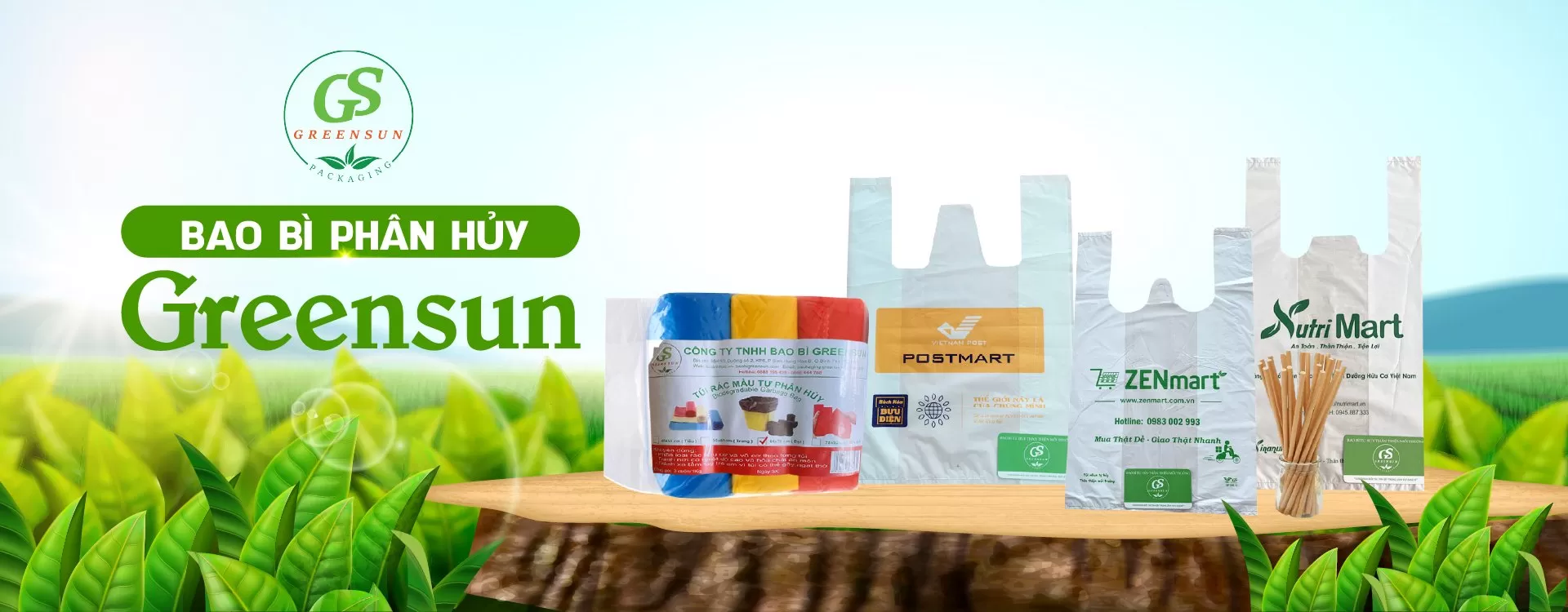 c&aacute;c d&ograve;ng t&uacute;i tự hủy từ nhựa sinh học