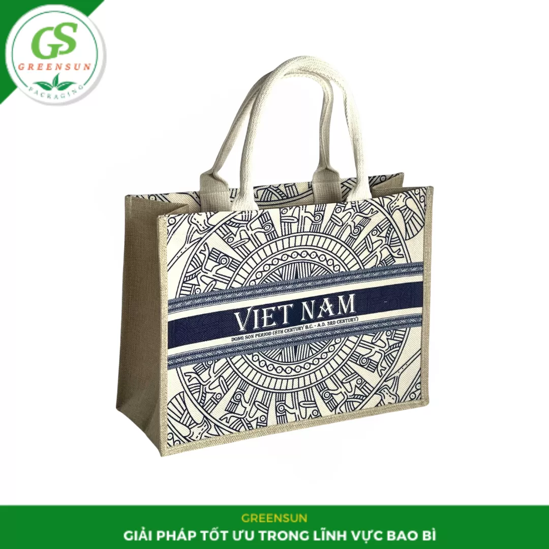Túi Đay In Hoa Văn Truyền Thống – Quà Tặng Độc Đáo Cho Doanh Nghiệp Du Lịch Văn Hóa
