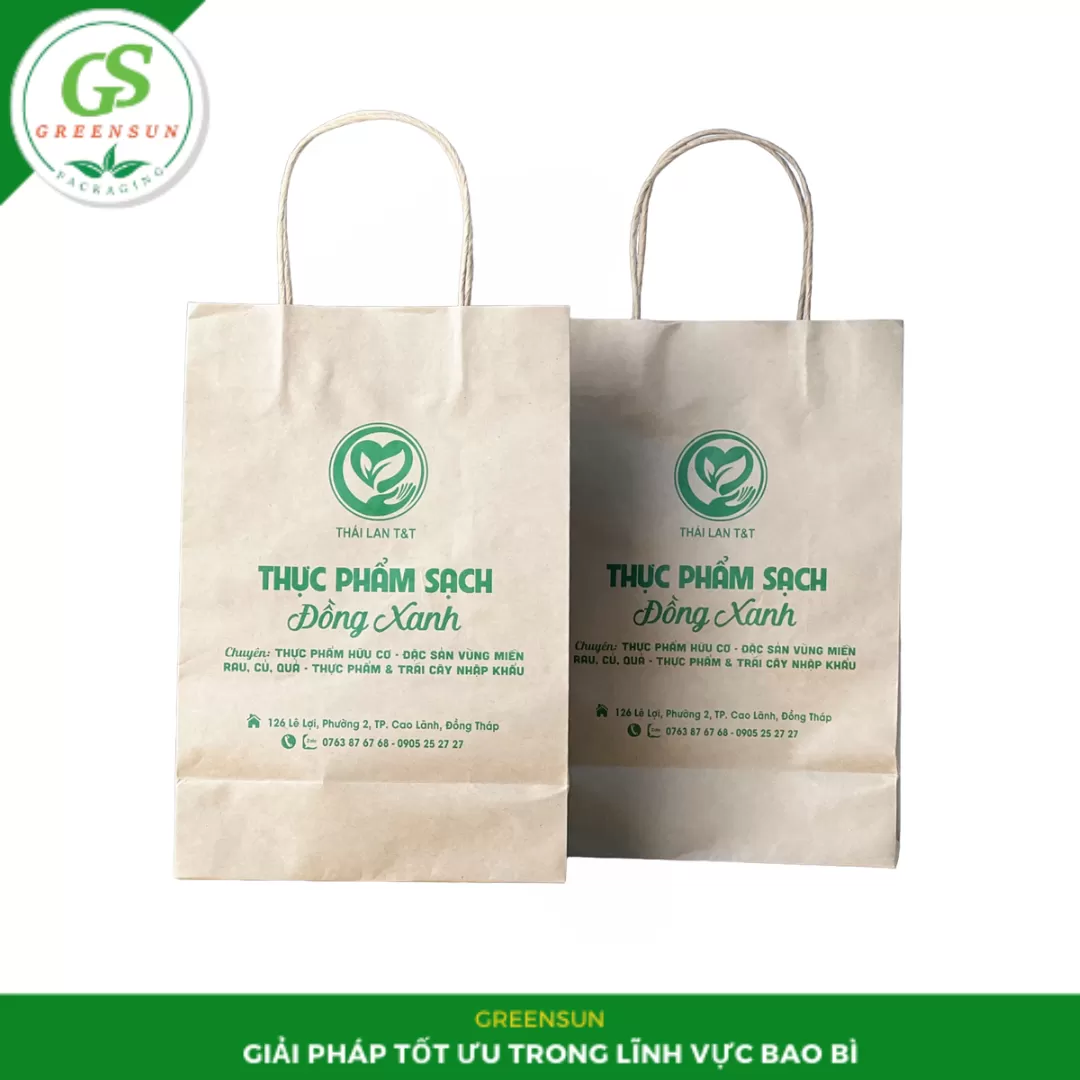 TÚI GIẤY KRAFT ĐỰNG THỰC PHẨM HỮU CƠ