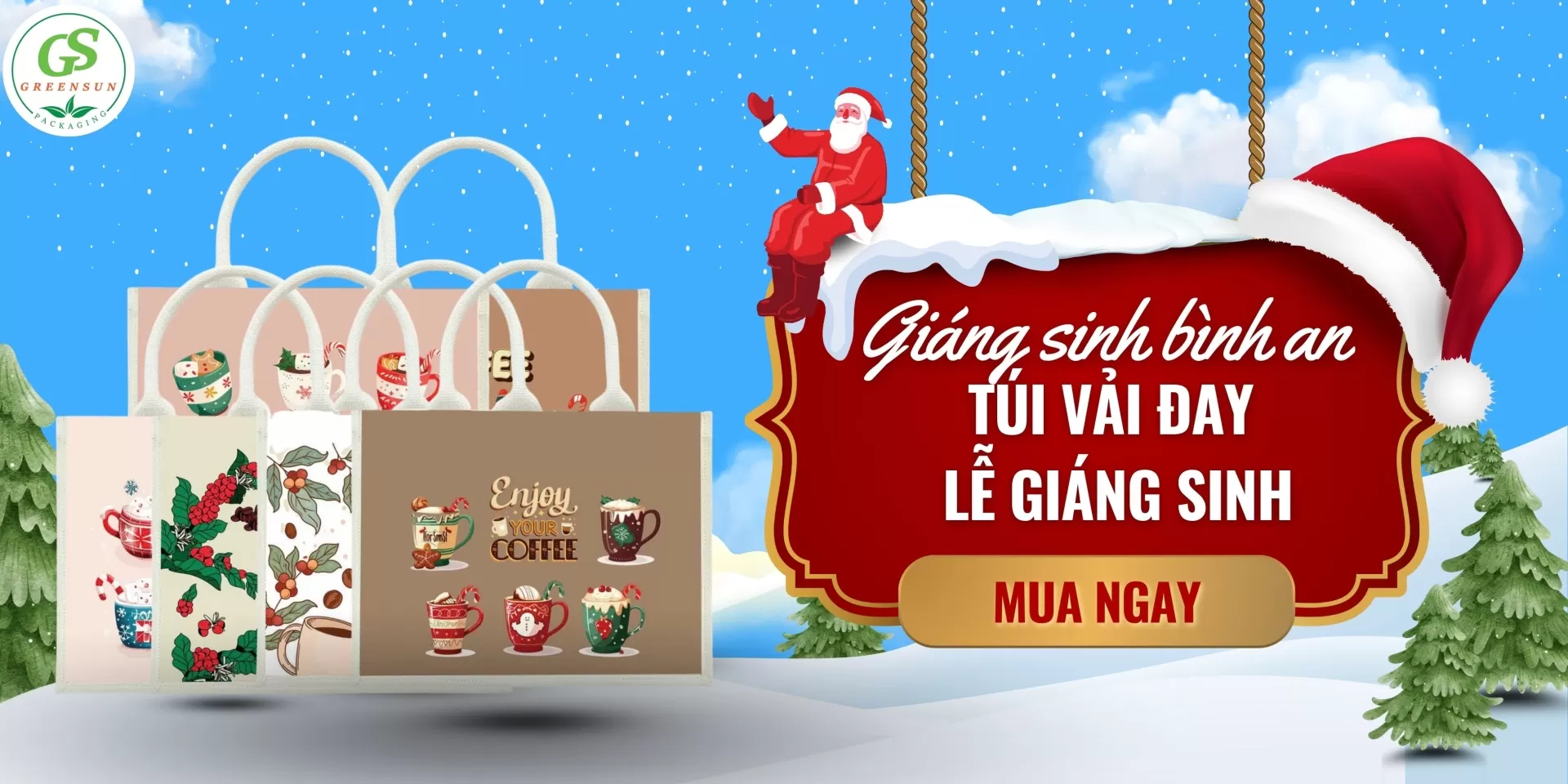 Túi Vải Đay Cho Mùa Lễ Hội - Quà Tặng Giáng Sinh, Tết