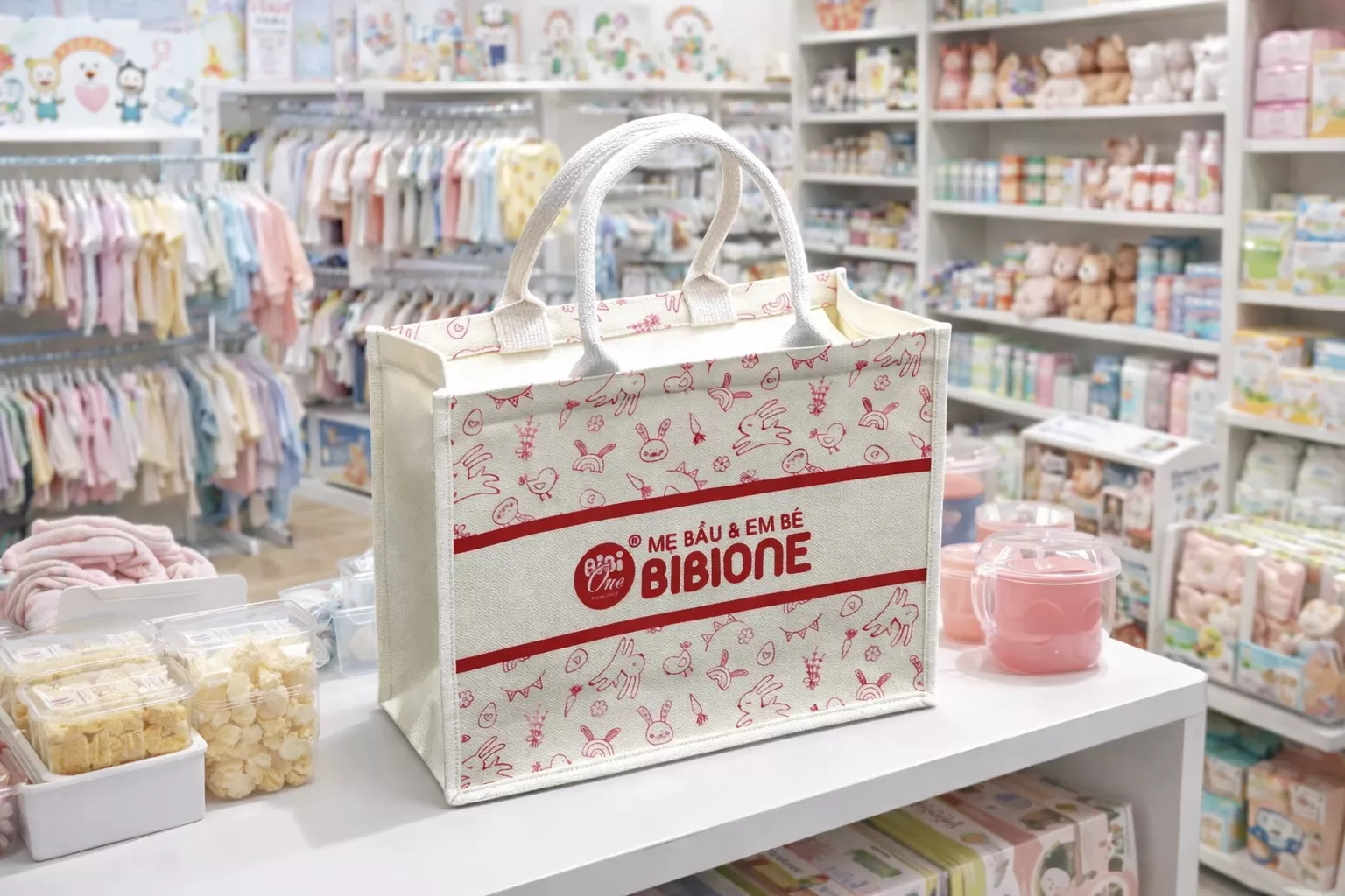 Túi Vải Đay Cho Shop Mẹ & Bé – An Toàn, Mềm Mại, Dễ Thương