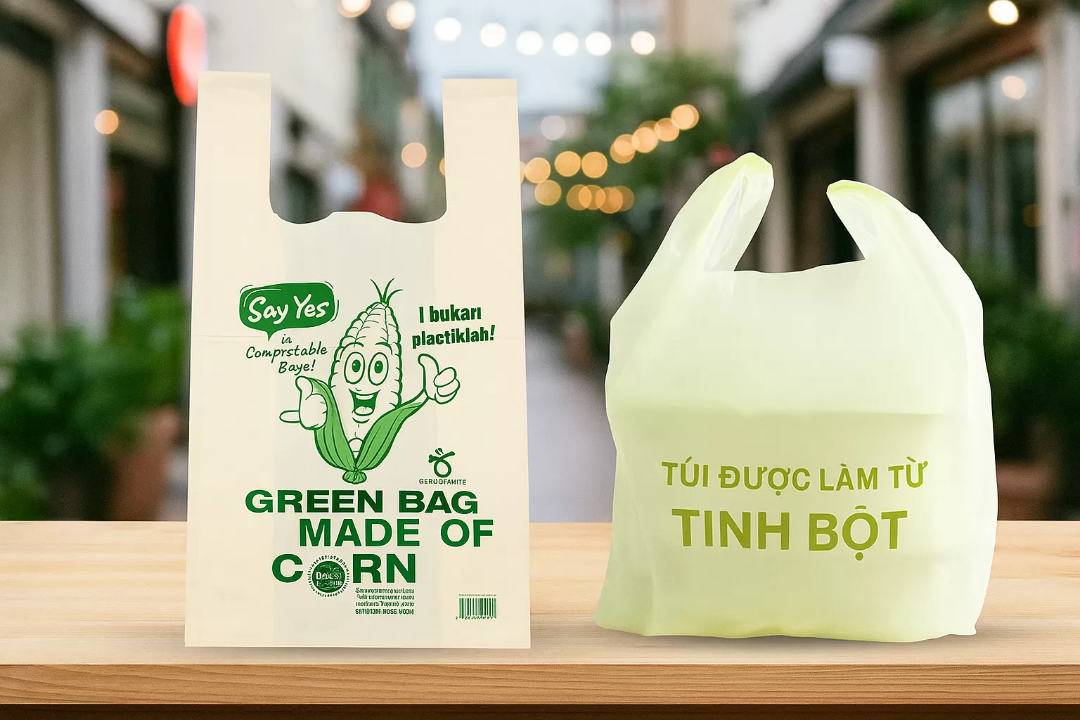 Túi tinh bột và hành trình phân hủy tự nhiên