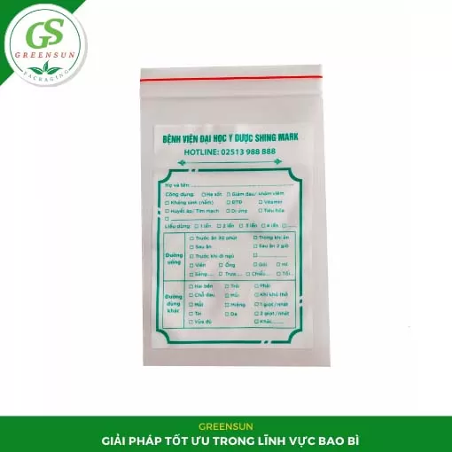 TÚI TỰ HỦY SINH HỌC ZIPPER