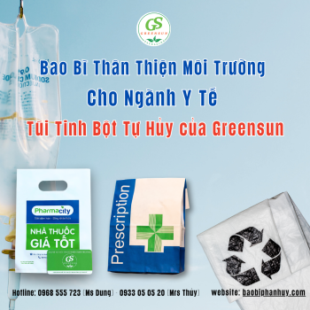 Bao Bì Thân Thiện Môi Trường Cho Ngành Y Tế: Túi Tinh Bột Tự Hủy của Greensun