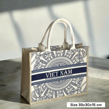 Túi Đay In Hoa Văn Truyền Thống – Quà Tặng Độc Đáo Cho Doanh Nghiệp Du Lịch Văn Hóa
